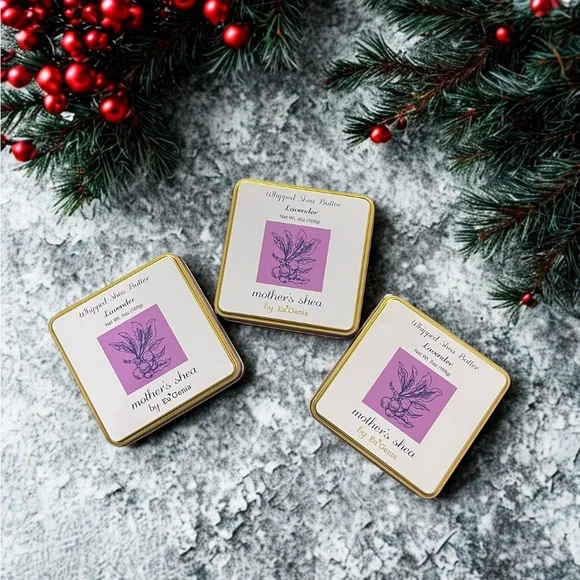 🎄 Eu’Genia Mother’s Lavender Shea Butter Trio (Holiday Gift Set of 3) 6oz - Picture 3 of 9